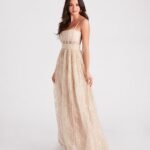 Amanda Glitter Corset Ball Gown