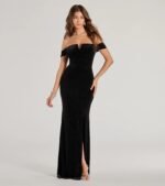Alayna Velvet Off-The-Shoulder Mermaid Dress - Image 5