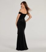 Alayna Velvet Off-The-Shoulder Mermaid Dress - Image 6