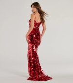 Aurinda Sequin High Slit Formal Dress - Image 2