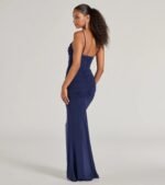 Julane Cowl Neck Ruched Column Dress - Image 7