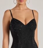 Nadia Rhinestone Sheer Mesh Formal Dress - Image 3