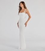 Kimia Beaded Lace-Up Column Dress - Image 8