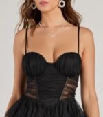 Aletta Long Sleeveless Ruffled A-Line Dress - Image 3