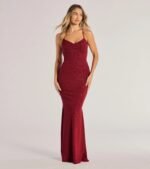 Rae Lace-Up Glitter Mermaid Dress - Image 5