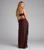 Ruffle and Ready Chiffon Halter Maxi Dress - Image 6