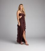 Ruffle and Ready Chiffon Halter Maxi Dress - Image 8