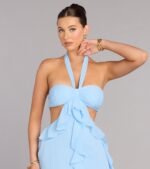Ruffle and Ready Chiffon Halter Maxi Dress - Image 15