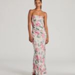 Boho Aesthetic Strapless Tie Back Paisley Maxi Dress
