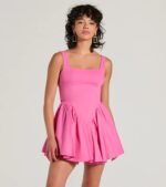 Stunning Sweetie Open Back Bow Skater Dress - Image 7