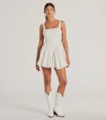 Stunning Sweetie Open Back Bow Skater Dress - Image 3
