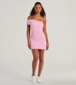 Gorgeous One Shoulder Bodycon Mini Dress - Image 4