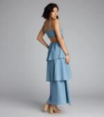 Ruffle Realness Denim Cutout Maxi Dress - Image 2
