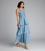 Ruffle Realness Denim Cutout Maxi Dress - Image 4