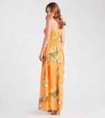 Island Love Tropical Print Maxi Dress - Image 2