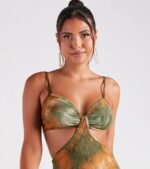 Summer In Tie Dye Cutout Midi Dress - Image 4