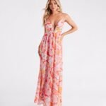 Electric Love Chiffon Floral Maxi Dress