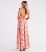 Electric Love Chiffon Floral Maxi Dress - Image 2