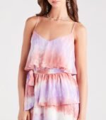 Daydreamer Tie-Dye Ruffled Chiffon Mini Dress - Image 7