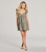 Beyond Precious V-Neck Ruffle Babydoll Dress - Image 3