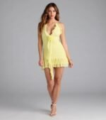 Talkin' Flirty Halter Floral Bodycon Mini Dress - Image 3