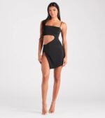 Flirt Alert Cutout High Slit Mini Dress - Image 5