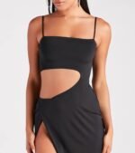 Flirt Alert Cutout High Slit Mini Dress - Image 8