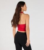 Take The Plunge Sleeveless Halter Crop Top - Image 31