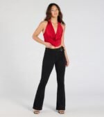 Take The Plunge Sleeveless Halter Crop Top - Image 32