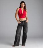 Take The Plunge Sleeveless Halter Crop Top - Image 44