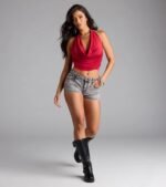 Take The Plunge Sleeveless Halter Crop Top - Image 52