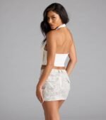 Take The Plunge Sleeveless Halter Crop Top - Image 55