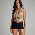 Cosmic Crush Abstract Halter Top