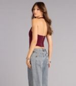Sleek And Stunning Corset Halter Top - Image 15