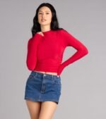 Bold Staple Long Sleeve Crop Top - Image 18