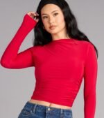 Bold Staple Long Sleeve Crop Top - Image 21