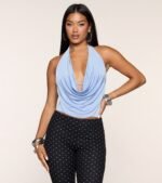 Take The Plunge Sleeveless Halter Crop Top - Image 70