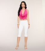 Take The Plunge Sleeveless Halter Crop Top - Image 79