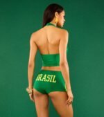 Take The Plunge Sleeveless Halter Crop Top - Image 2