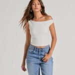 Confident Flirt One-Shoulder Crop Top