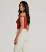 Confident Flirt One-Shoulder Crop Top - Image 12