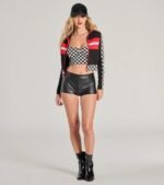 Checkered Champion Cropped Bustier - Image 3