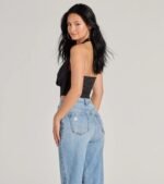 Sultry Flair Rhinestone Knit Halter Crop Top - Image 6