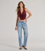 Take The Plunge Sleeveless Halter Crop Top - Image 16