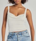 Glam Flair Sleeveless Cowl Neck Top - Image 4