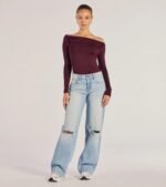 Casual Icon Off-The-Shoulder Long Sleeve Top - Image 8