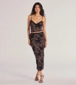 Luxe Touch Flocked Velvet Crop Top - Image 3