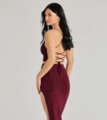 Glitzy Affair Cowl Neck Glitter Crop Top - Image 2