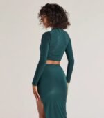 Bold Staple Long Sleeve Crop Top - Image 2