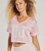 Play The Field Cropped Screen Jersey Tee - Image 4